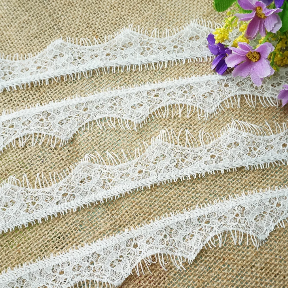 3 м/лот кружевная лента для ресниц вуаль широкая/3 5 см вышитая белая африканская