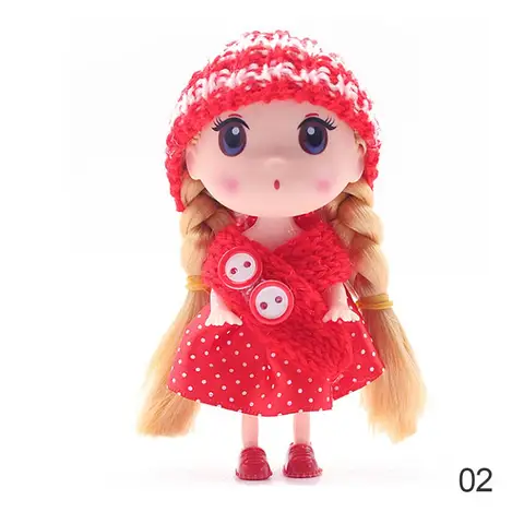 Новинка, Лидер продаж, цельнопластиковая мини-кукла с длинными волосами, 12 см, игрушки-куклы для маленьких принцесс, подарок на день рождения, модный подарок для девочек