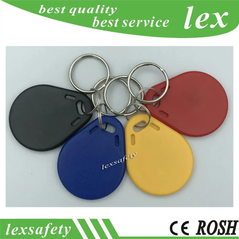 

100pcs/bag RFID key fobs 125KHz EM4305 proximity ABS tags read and write rewritable duplicator copier access control