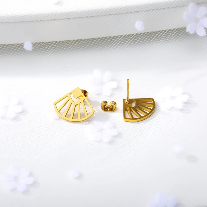 Женские серьги гвоздики из нержавеющей стали с подвесками|Серьги-гвоздики| |