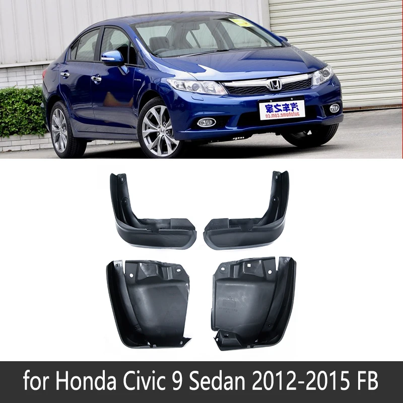2012-2015 FB Брызговик для Honda Civic 2006~ fa fb FC щитки, Брызговики гвардии всплеск брызговика клапаном аксессуары 2007 2008 2009 2010 - Название цвета: 2012-2015 FB