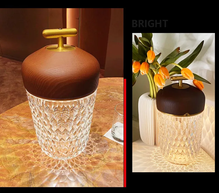 Romantic Rose Led Table Lamp Crystal Charging Lamp Modern Luxury Eye Protection Desk Light for Appearance Indoor Lighting Lamba enlarge