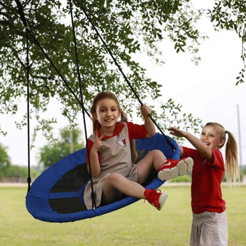 

Kids Swing Oxford Cloth Swing Kids Funny Outdoor Playground Swing Blue