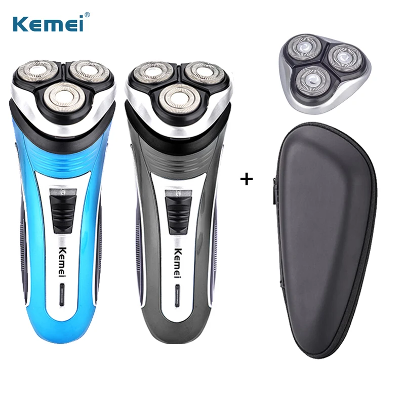 

Бритва Kemei электробритва для мужчин, перезаряжаемая машинка для бритья бороды, машинка для стрижки волос, новинка 2021
