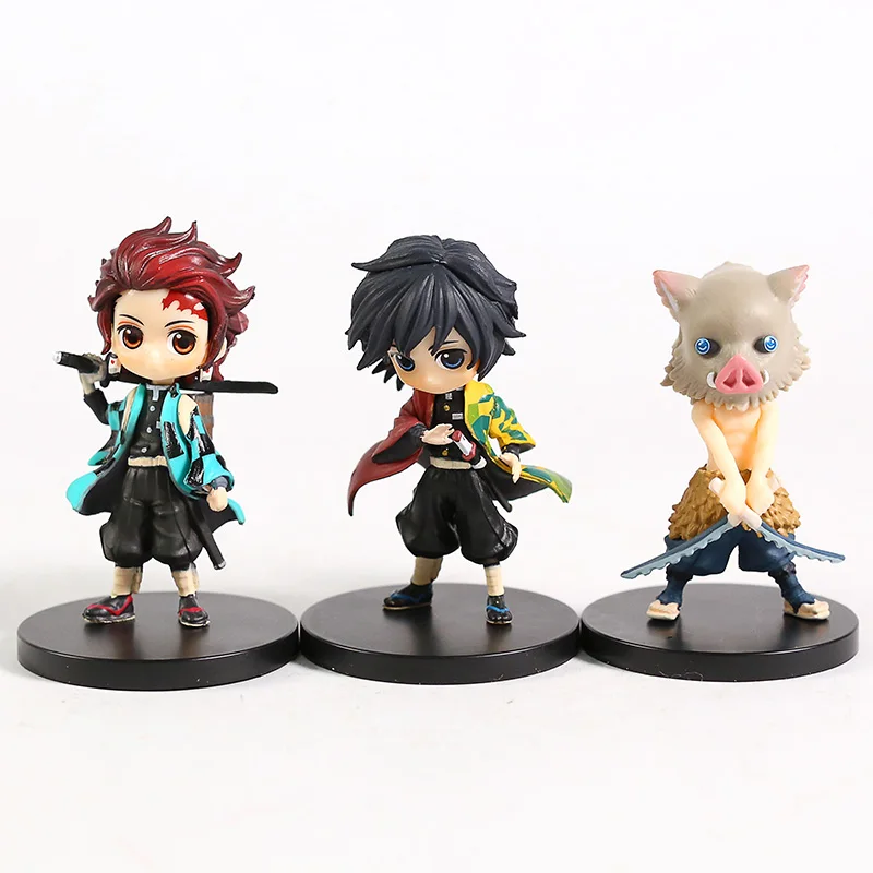 Q Posket куклы Kimetsu без Yaiba камадо Tanjirou Nezuko томилочка Giyuu Agatsuma Zenitsu Hashibira Inosuke ПВХ фигурка игрушки 6 шт./компл
