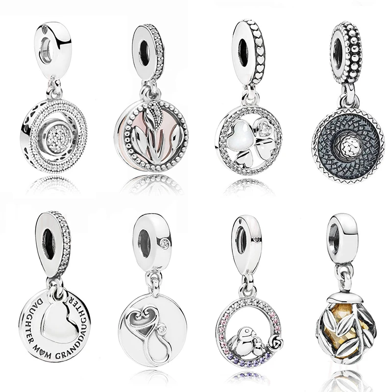 

Модная новинка серебро 925, подвеска сомбреро, подвесные Золотые листья лавра, сердце, три поколения, Женские Ювелирные изделия, подарок