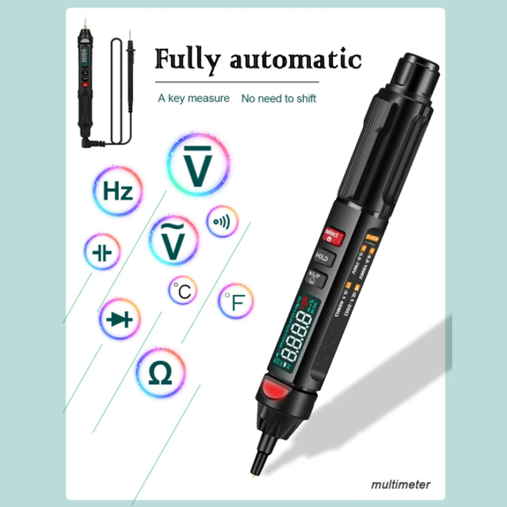 

Digital Pen Style Multimeter Test Pencil Auto Sensor Auto Shutdown AC/DC Voltage Meter Resistance Capacitance Tester kkm99/100