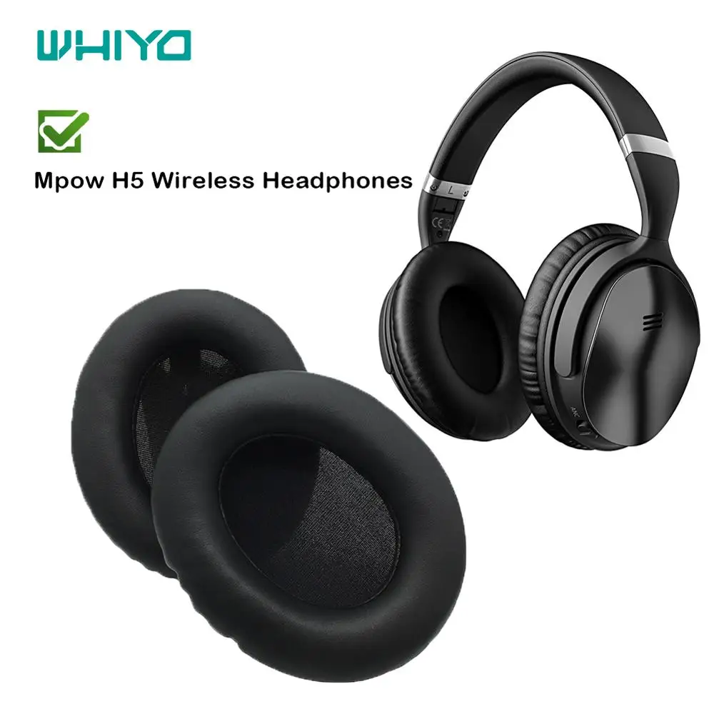 

Whiyo 1 Pair of Replacement Earpads for Mpow H5 H-5 H 5 Wireless Headphones Headset Sleeve Ear Pad Cushion Cover Cups