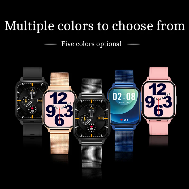 

LIGE NewLarge Screen Men Smart Watch Wristband Men Sport Clock Heart Rate Monitor Sleep Monitor Waterproof