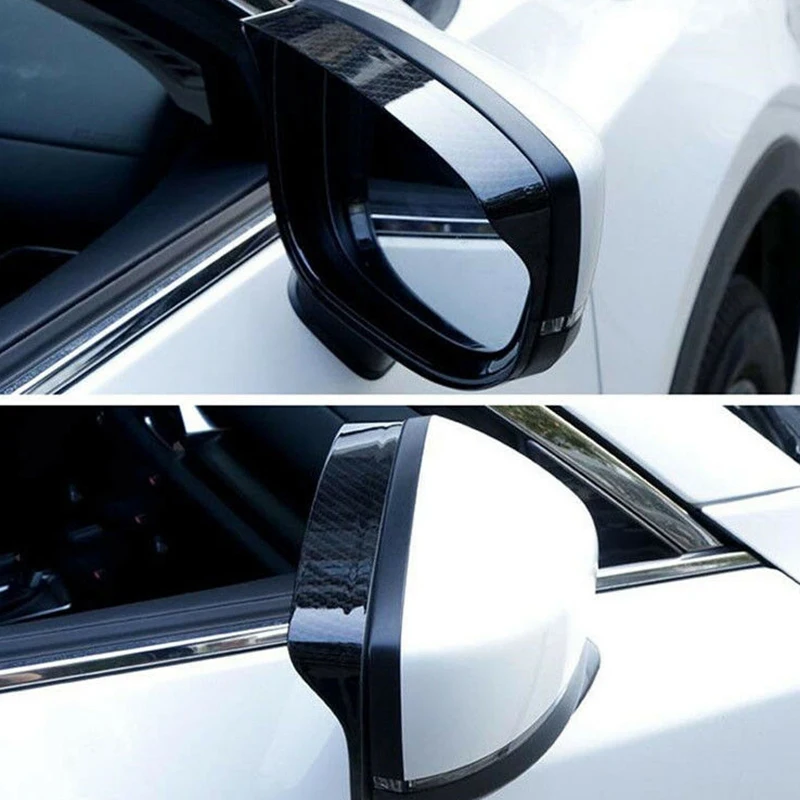 Углеродное волокно зеркало заднего вида Дождь Крышка для бровей Накладка Mazda CX 5