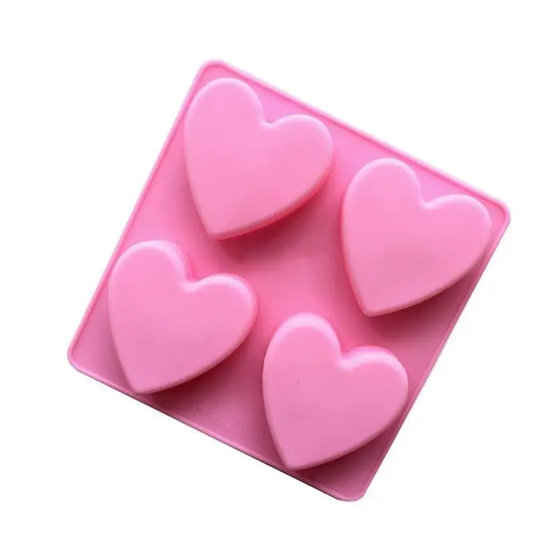 

1Pcs Pink Silicone Baking Cake Heart Shapes Mould Cute Tools Chocolate Jelly Kitchen Cake Dropsh DIY Pudding Accessories A9K0