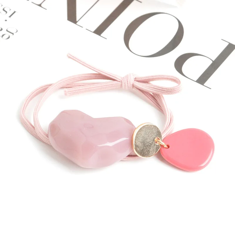 

Pack 5pcs Jelly Color Big Heart Shape Headband Korean Fashion Girl Headband Bracelet Hair Rope Boutique Jewelry F033