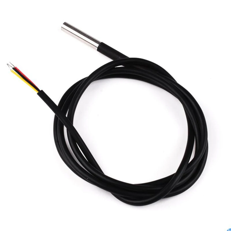 

DS1820 Stainless steel package Waterproof DS18b20 temperature probe temperature sensor 18B20 for arduino