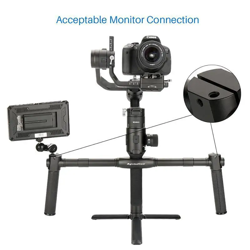 AgimbalGear двойной ручной карданный Стабилизатор камеры для Dji Ronin S SC выдвижная ручка ручки рукоятка Крепление камеры аксессуары