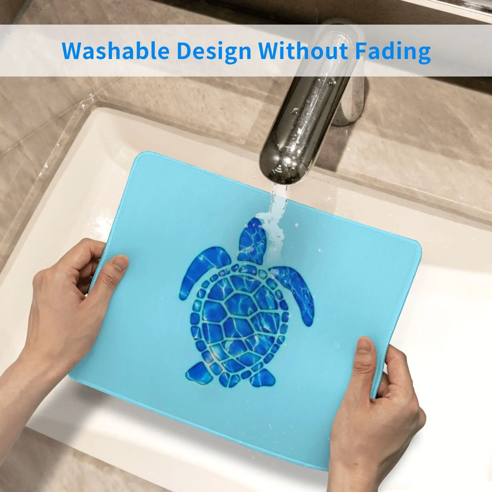 

Swimming Free Mouse Pad DIY Print Turtle Sea Turtle Sea Ocean Wave Water Blue Sea Reptile Conservation