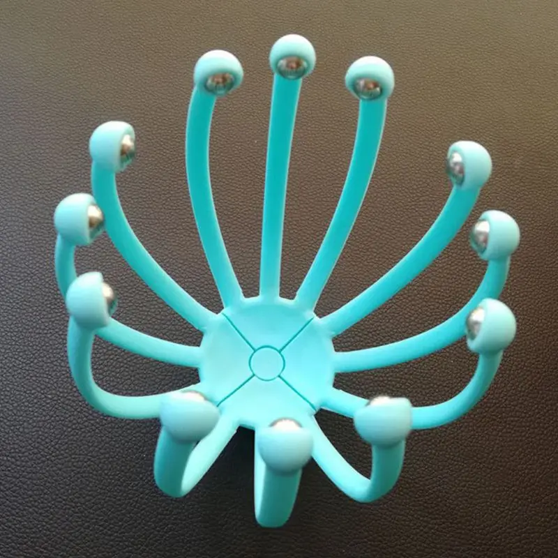 

Handheld Scalp Massager with 12 Claw Carbon Iron Ball Roller Scratcher Brush