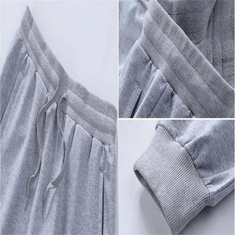 

Spring and autumn men's sports pants, with belt, solid color printing, simple style, running, jogging, basketball