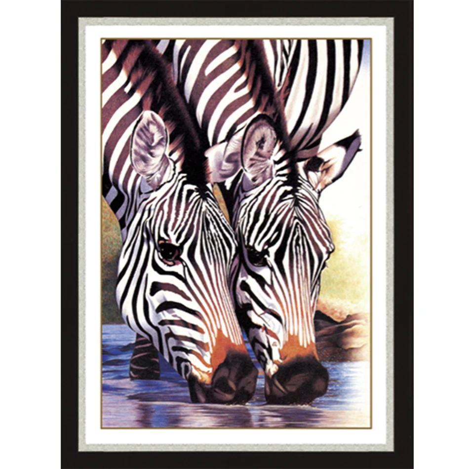 

Алмазная живопись «сделай сам», Зебра, специальная форма, алмазная вышивка, животное, вышивка крестиком, 3D, Алмазная мозаика, украшение, Рожд...