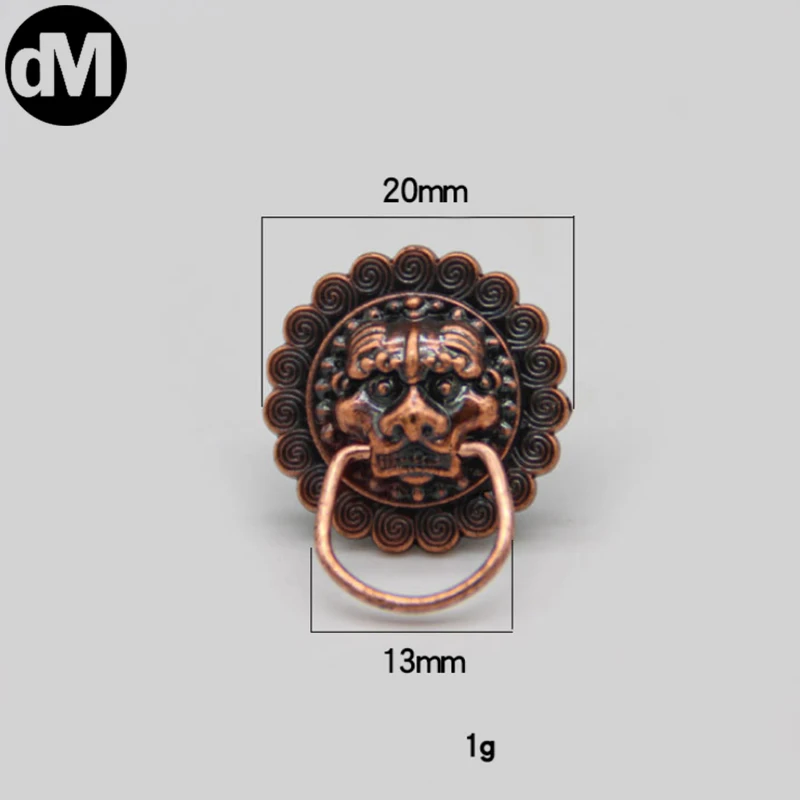

DM 10pcs/Set Vintage Door Handle Cabinet Pulls 20mm Lion Head Plastic Type White Wine Box Packaging Box Knobs Medicine Box Pull