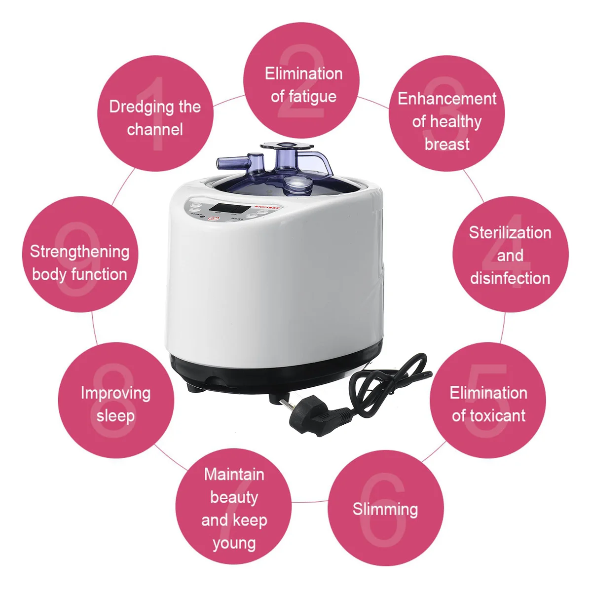 

1000W Sauna Generator For Sauna Steam Generator 2.6L Fumigation Machine Home Steamer Therapy Suitable For Casks Kitchen Heating