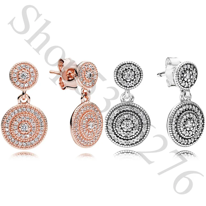 Аутентичные 925 пробы Серебряные Оригинальные Сияющие элегантные европейские