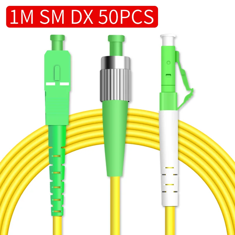 50 шт./лот волоконно оптический свиной хвост 1 м 9/125 652D дуплекс SC FC LC/APC pigtail FTTH CATV