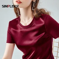 acetate satin tees for women high quality loose t shirts ladies summer korean tops artificial silk shirts 2020 roupas feminina
