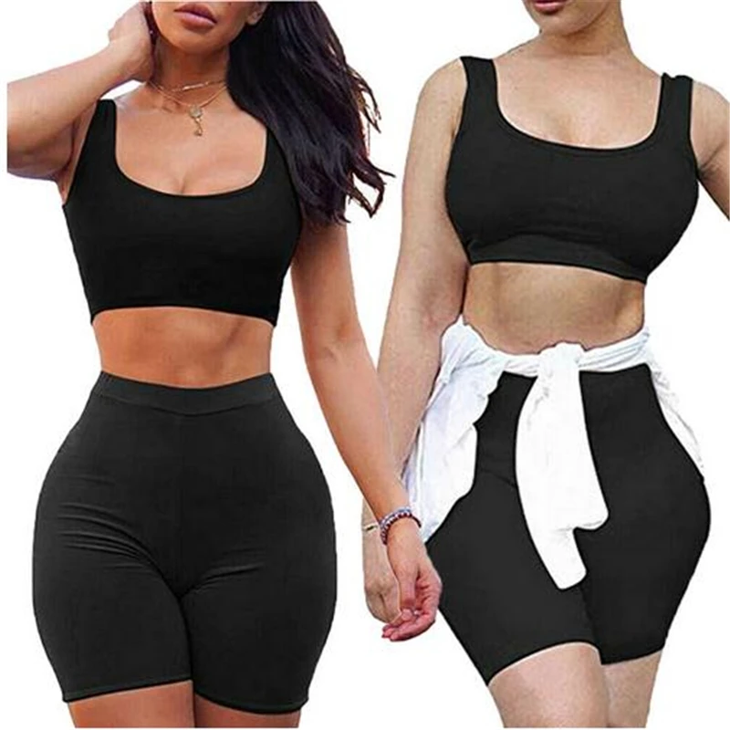 

2 Piece Set Women Summer Women's Two Piece Dress Crop Top Skirt Set Sleeveless Outfits Summer Clothes For Women Sleeveless
