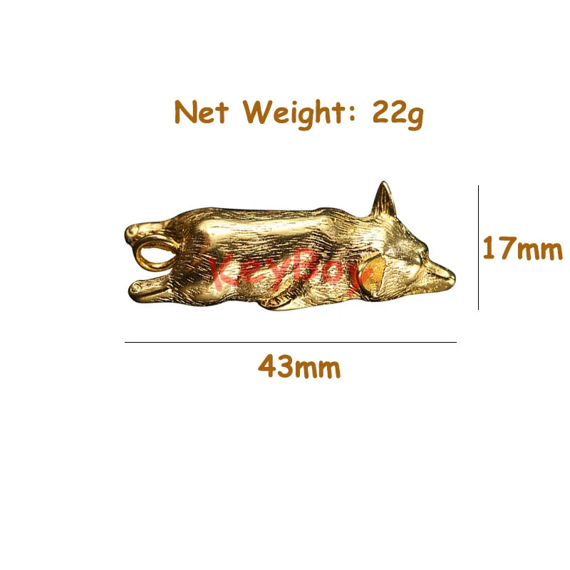 Латунный брелок счастливая Спящая собака Подвески винтажные металлические