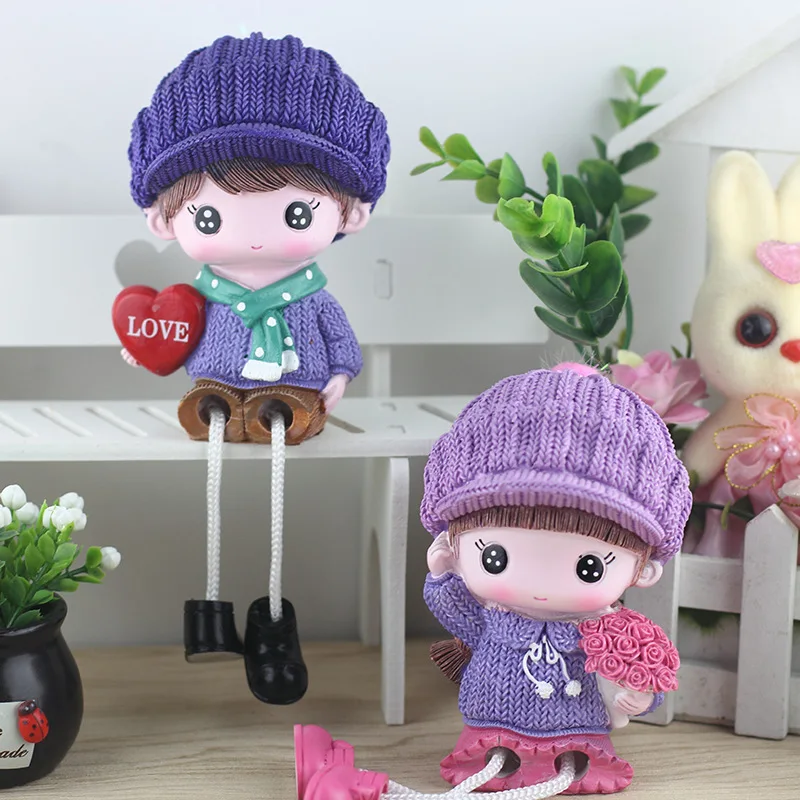 

New Creative Romantic Couple Hanging Doll home Decoration Wedding Gift Birthday Gift Resin Handicraft