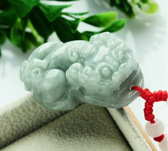 1216 + натуральный светильник с кулоном из зеленых бобов и Лаки Pi Xiu | Украшения