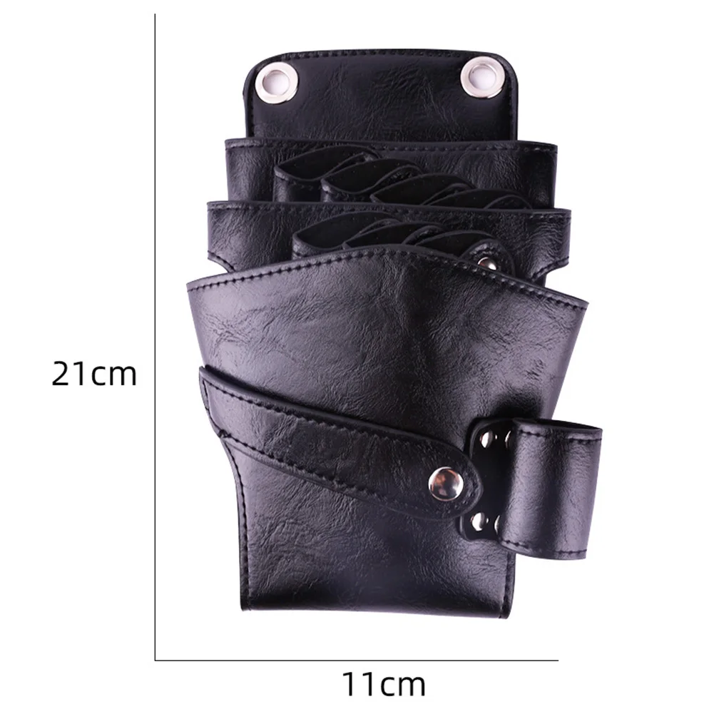 

1PC Hair Scissor Bag Clips Comb Case Hairdressing Barber Hair Scissor Holster Pouch Holder Tool Salon Waist Pack PU Leather Bag