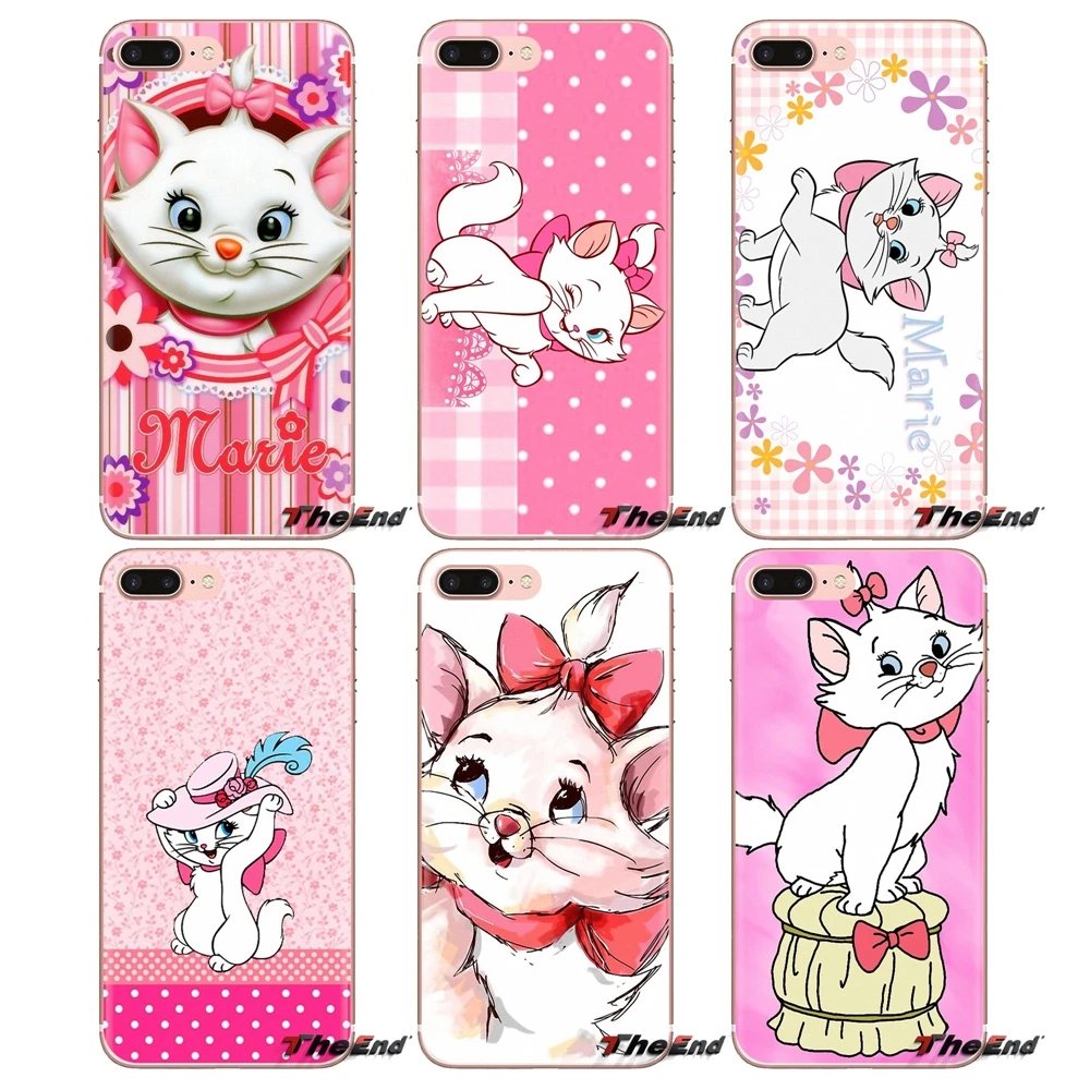 Для samsung Galaxy S2 S3 S4 S5 MINI S6 S7 edge S8 S9 Plus Note 2 3 4 5 8 Coque Fundas TPU Чехлы розовые marie aristocats Cat |