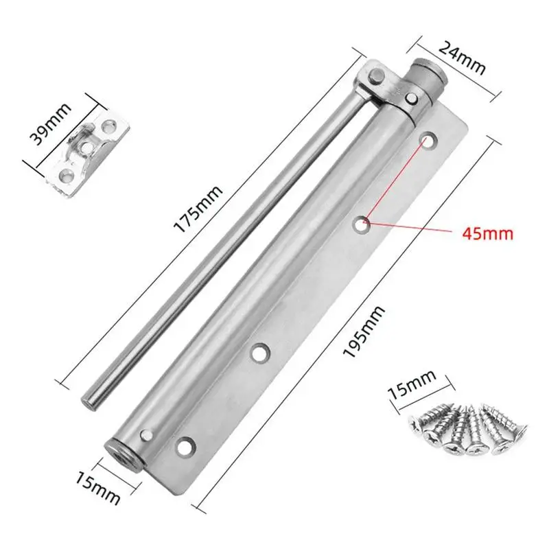 

Rated Steel Useful Mounted Closer Fire Hardware Door Automatic Adjustable Strength Single Closing Door