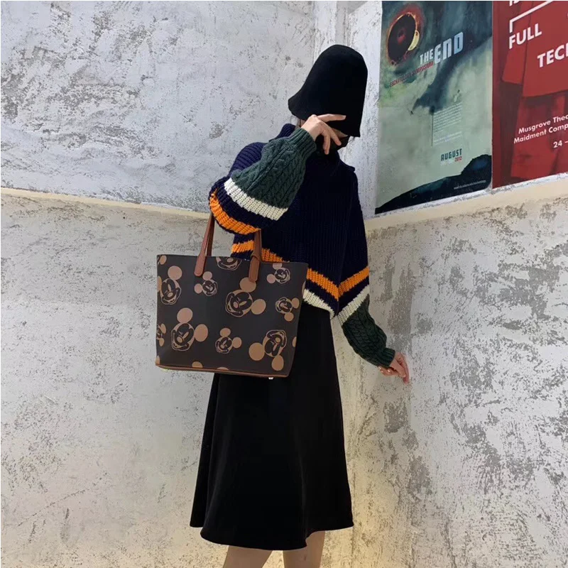 Сумки через плечо Disney Mouse женская сумка тоут с рисунком Микки Большая