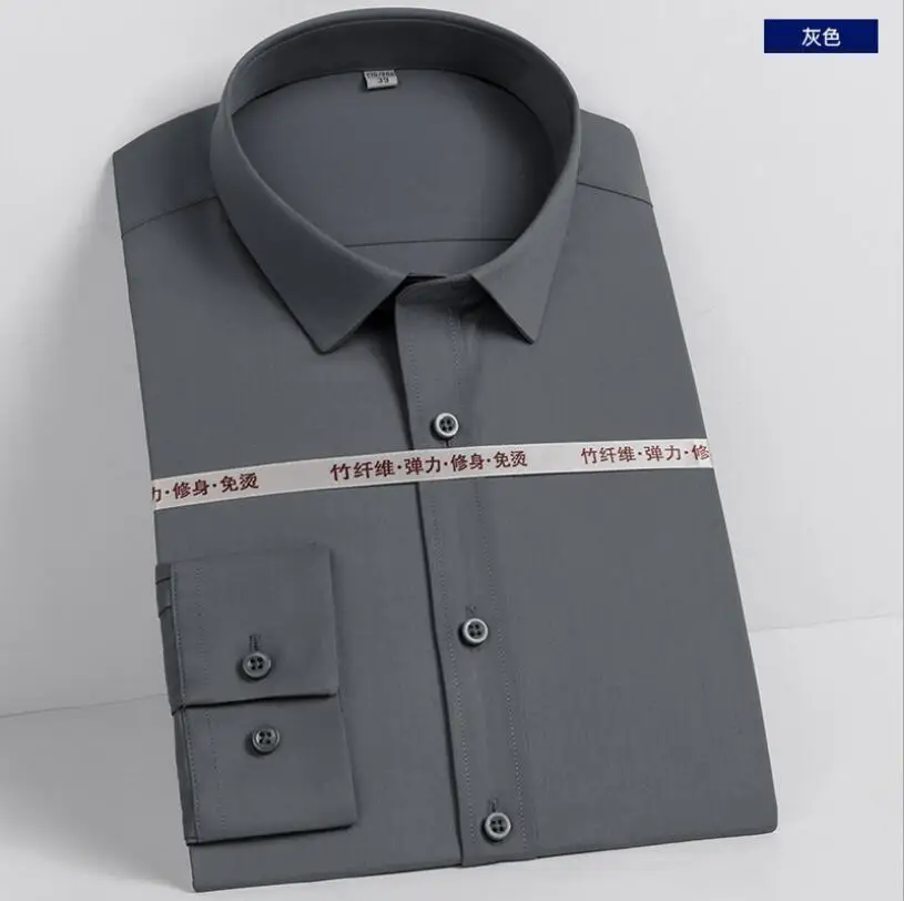 Мужская хлопковая рубашка с длинным рукавом, деловая формальная рубашка, 2021 от AliExpress RU&CIS NEW