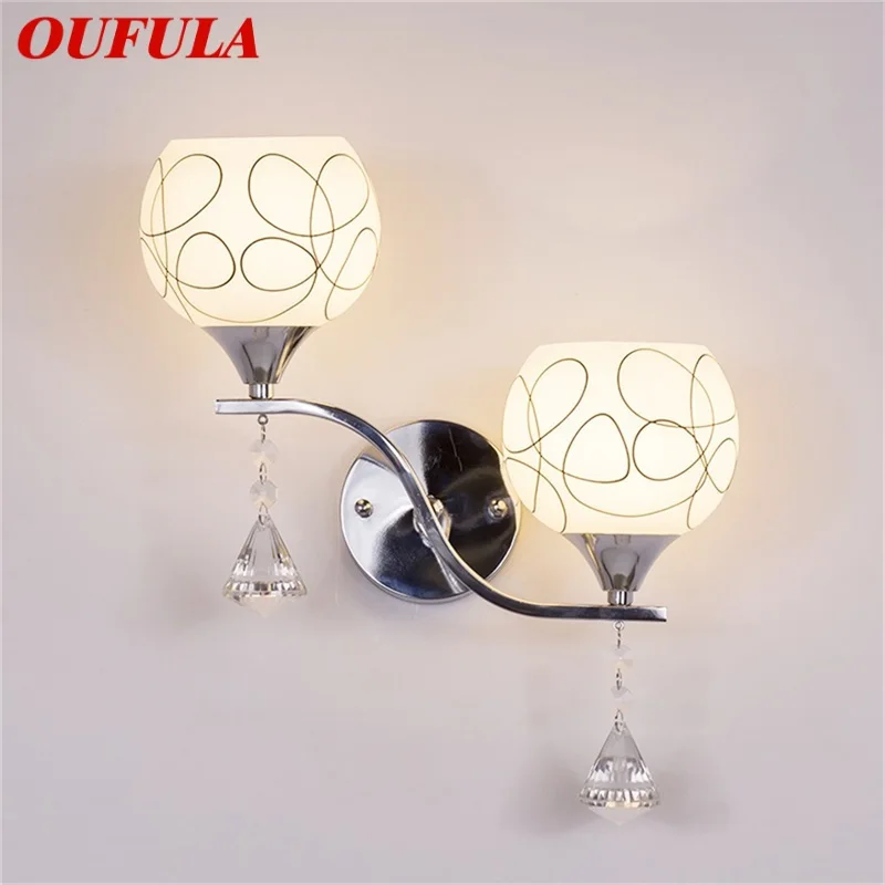 

OUFULA Wall Lights Modern LED Two Lights Simple Indoor Fixture Decorative For Home Living Room