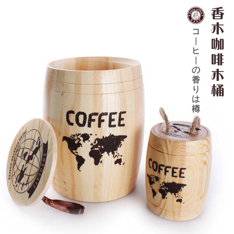 Кофе контейнер для хранения фасоли комоды баррель уплотнение бар с крышкой