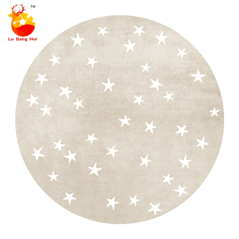 

Circle Rug Area Rug Starry Sky Carpet Children's Room Cartoon Rug Thicken Home Mat Carpets for Living Room Tapetes Alfombra