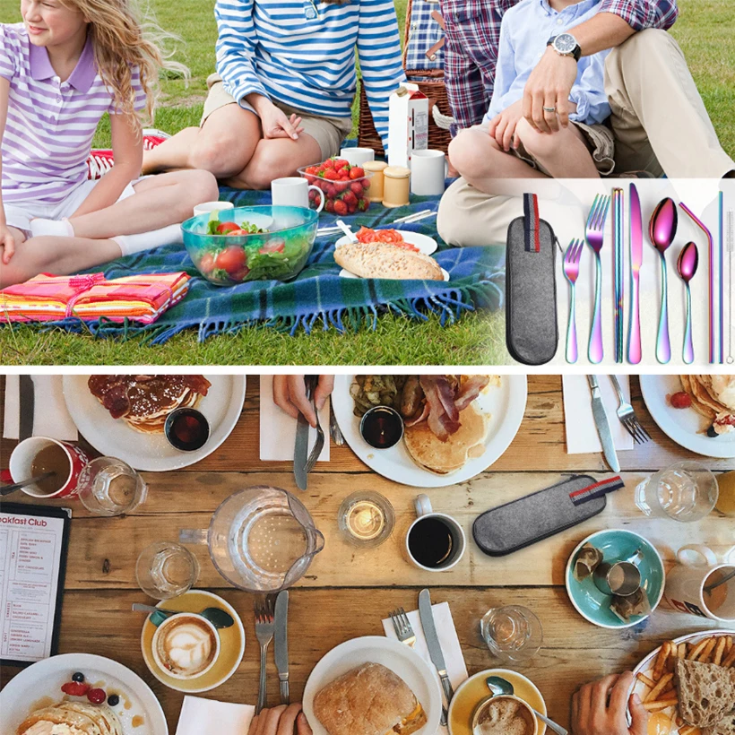 Набор столовых приборов из 9 предметов нержавеющей стали столовая посуда