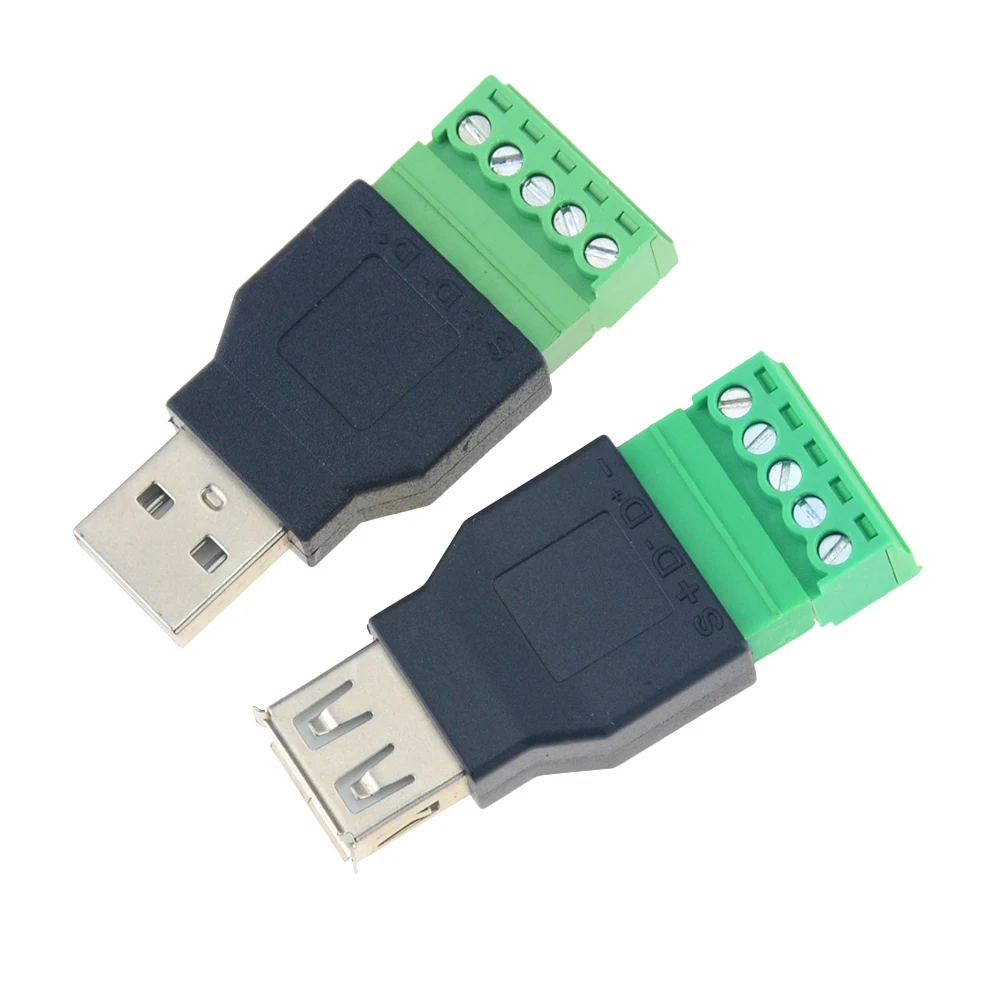 

1 шт. разъем USB «мама» на винт, USB разъем «мама», USB «папа» на 5-контактный винтовой терминал для клавиатуры, проводной разъем