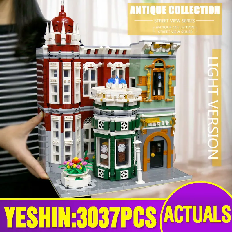 Уличные строительные игрушки mold KING 16005 совместимые с 10185 зеленым грилем модель со