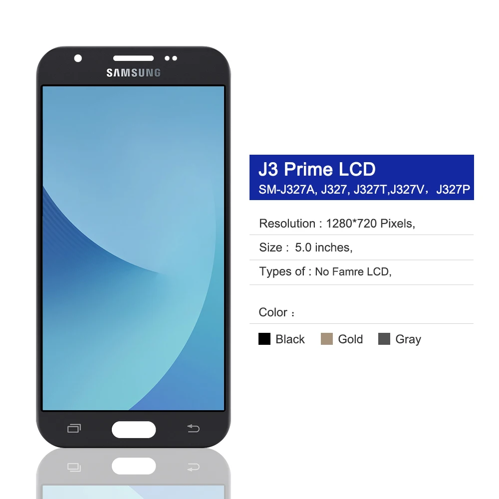 J327 ЖК дисплей для SAMSUNG Galaxy J3 Prime с сенсорным экраном замены Samsung J327P J327T J327V