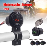 motorcycle phone usb charger with switch waterproof 2 4a digital display voltmeter 12v 24v car boat motorcycle charger n
