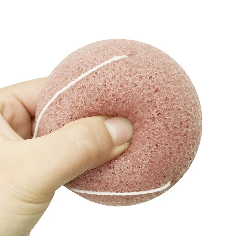 1 шт. круглая форма Konjac Губка косметический спонж губка для очистки лица Натуральный аморфофаллюс коньяк слоеное приспособление для очистки лица промывка