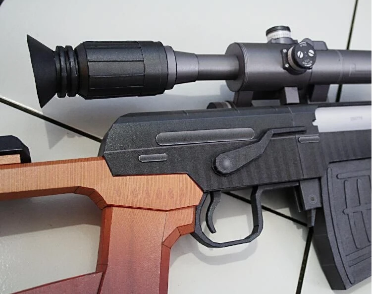 Снайперская винтовка в масштабе 1:1 пистолет SVD оружие Firearm сделай сам лист