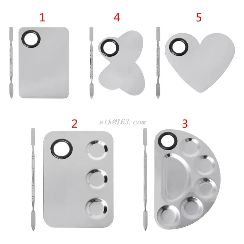 Палетка из нержавеющей стали для акварельных красок лоток смешивания лопатка