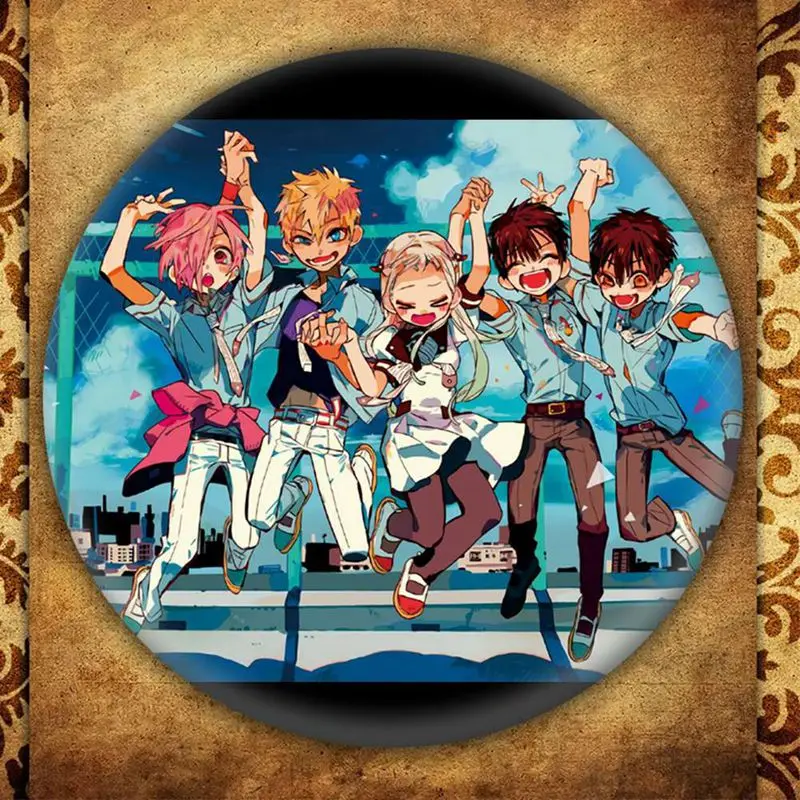 Школьный рюкзак из аниме Jibaku Shounen Hanako kun x Yashiro Nene Симпатичные значки Pin 6 шт.