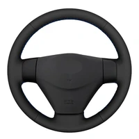 car steering wheel cover diy black genuine leather for hyundai getz facelift 2005 2011 accent 2006 2011