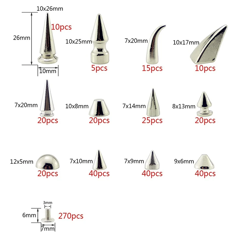 265 комплектов заклепки в виде конуса дерева | Инструменты